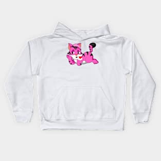 Tiger with Heart Kids Hoodie
